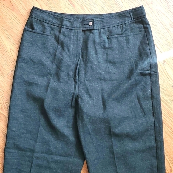 Bianca Nygard 75% Wool Blend Pleated Charcoal Gray Womens Dress Pants Sz 12 Tall - Picture 12 of 15